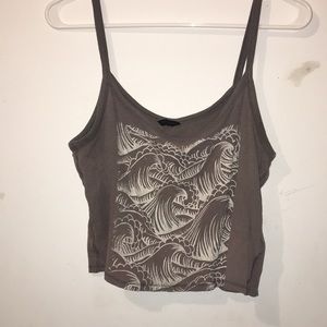 Grey crop top